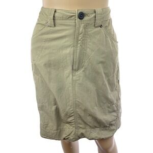 Mountain Hard Wear Straight Skirt Brown Khaki  Nylon & Elastane Size 4